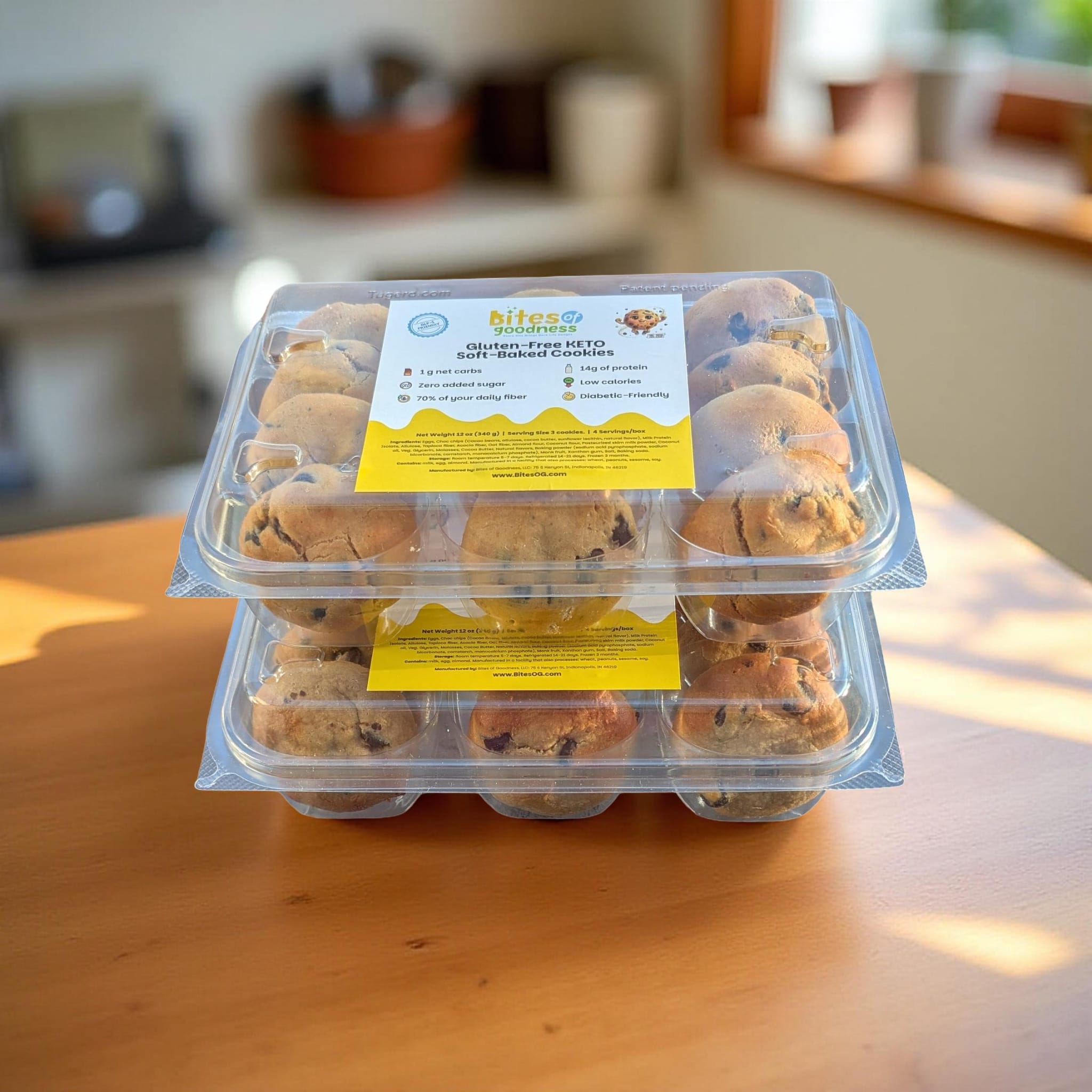 E3 Soft - Baked Chocolate Chip 12 Bites - Bites of Goodness. Free shipment if you buy 4 boxes